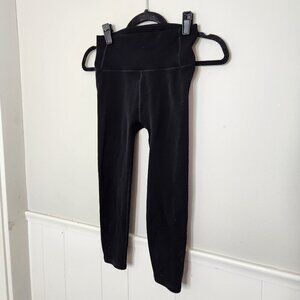 LULULEMON Solid Black Reveal Crop Interconnect *18"